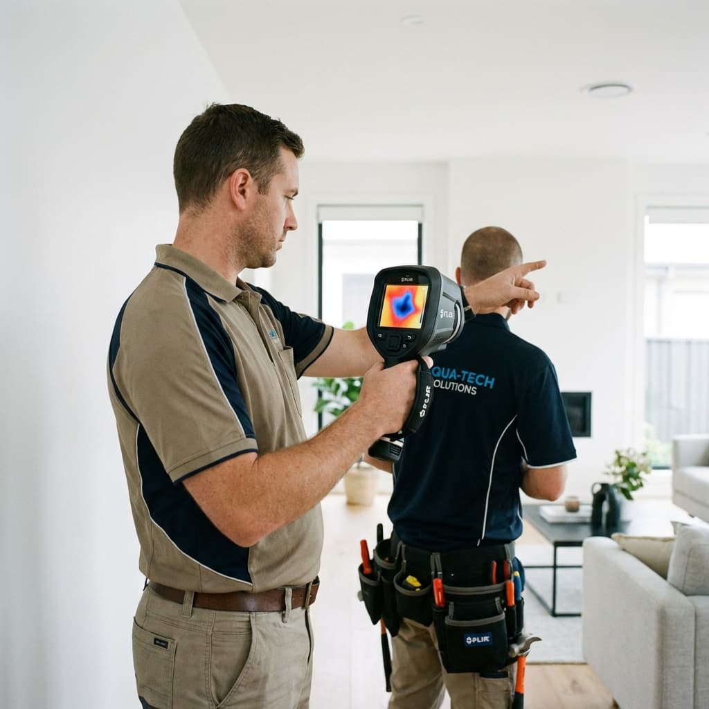 Technicien utilisant une caméra thermique