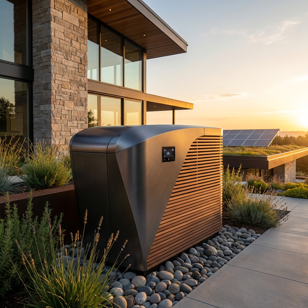 Installation moderne de pompe à chaleur